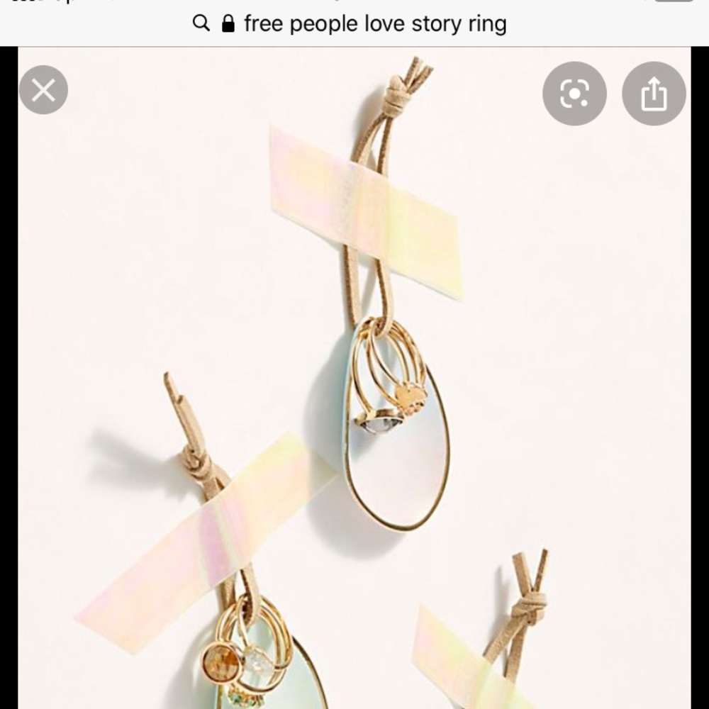 NWT Free People Love Story Ring Set